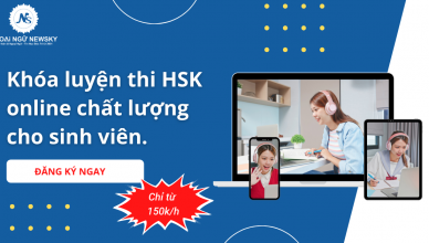 Khóa luyện thi HSK online chất lượng cho sinh viên.