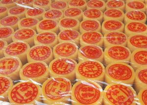 Bánh tổ - món bánh đặc trưng ngày Tết của người Hoa ở khu Chợ Lớn, quận 5, TP.HCM. (Ảnh: Mai Cát)